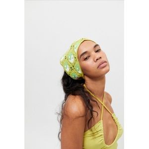 Urban Outfitters crochet ying yang peace hippie cotton scarf